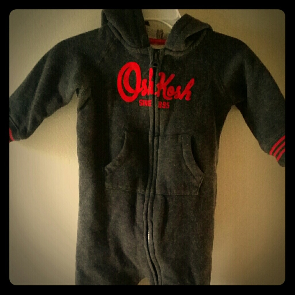 Zipping Oshkosh onesie